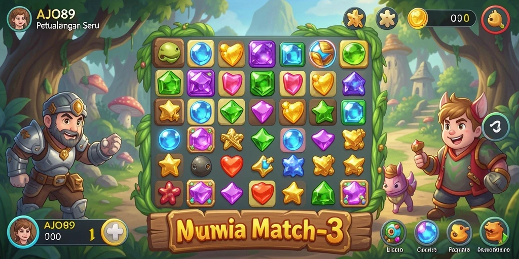 Tampilan gameplay AJO89 yang menarik dan penuh warna.