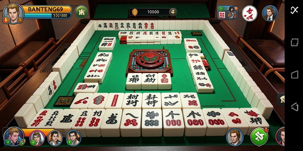 Screenshot gameplay BANTENG69 menampilkan aksi seru permainan Mahjong.
