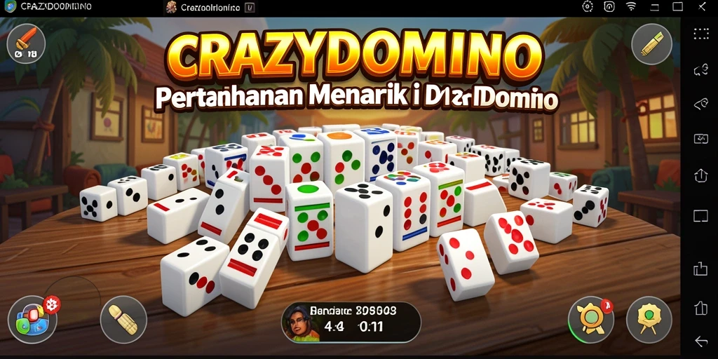 Tampilan gameplay menegangkan dan taktis di CRAZYDOMINO.