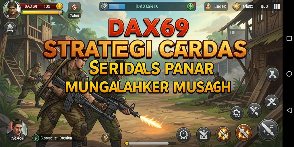 Tampilan gameplay seru dalam DAX69, memperlihatkan pertempuran strategis.