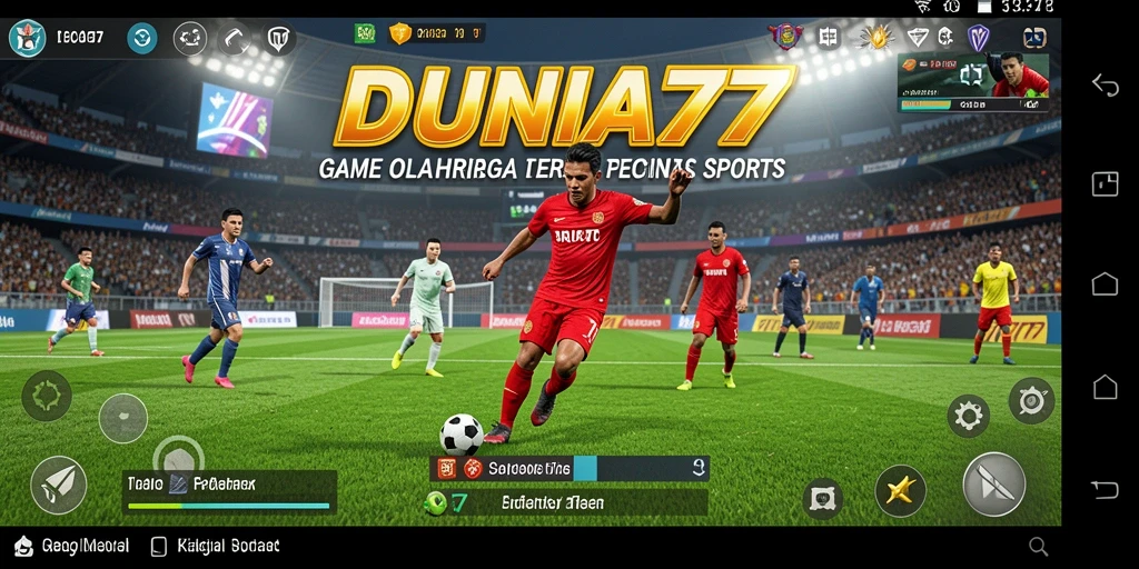 Tampilan gameplay seru di DUNIA77 dengan aksi olahraga nyata.