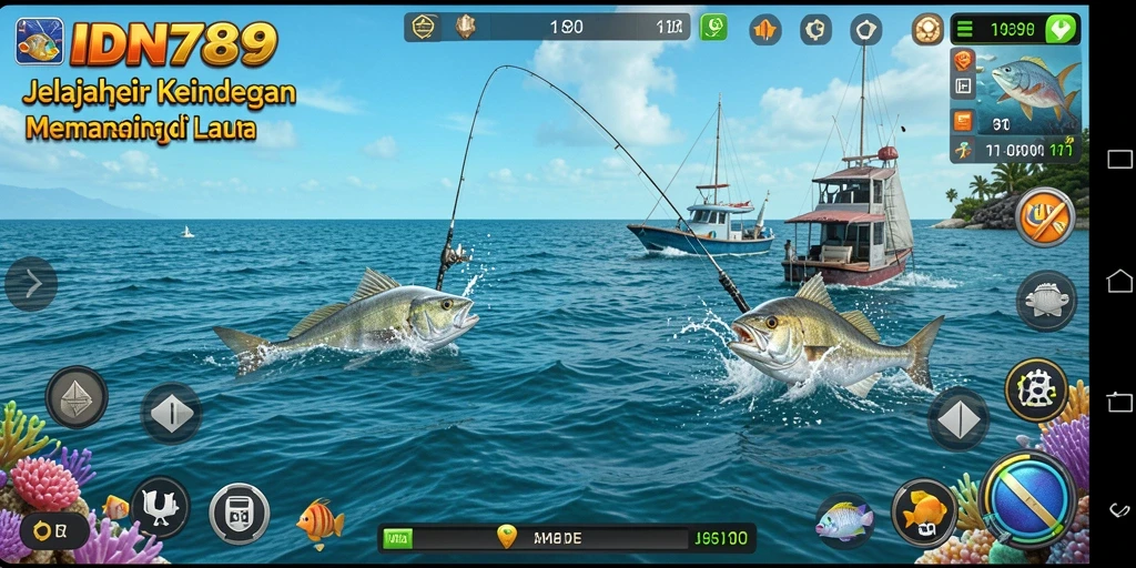 Gameplay IDN789 yang menarik saat memancing di lautan