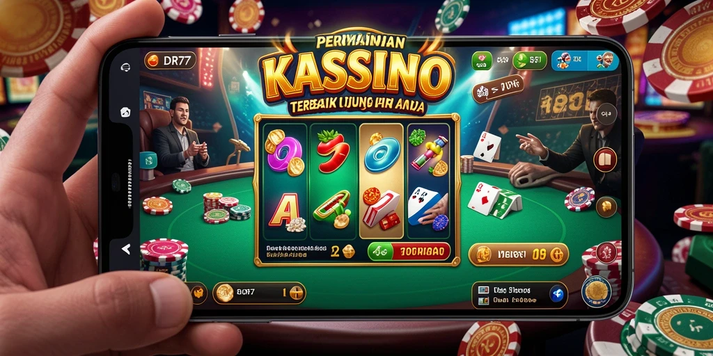 Tampilan atraktif dari gameplay Kasino di IDR77 yang seru.