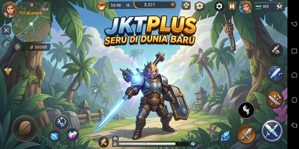 Screenshot JKTPLUS menampilkan petualangan seru di dunia fantastis.