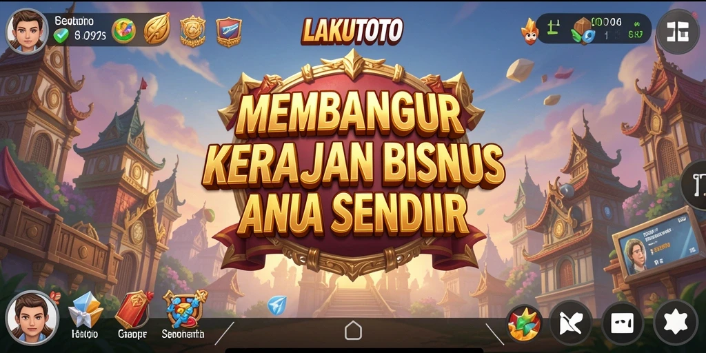 Tampilan screenshot gameplay LAKUTOTO yang menunjukkan keseruan membangun bisnis Tycoon.