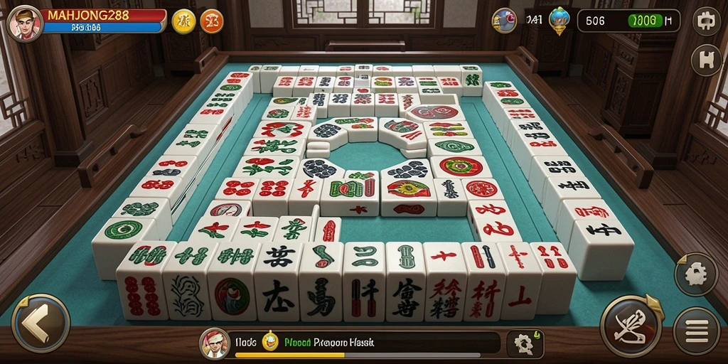 Screenshot gameplay MAHJONG288 menampilkan keseruan dalam bermain Mahjong.