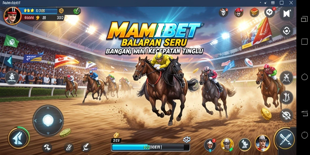 Screenshot gameplay MAMIBET yang menampilkan akselerasi mobil balap.