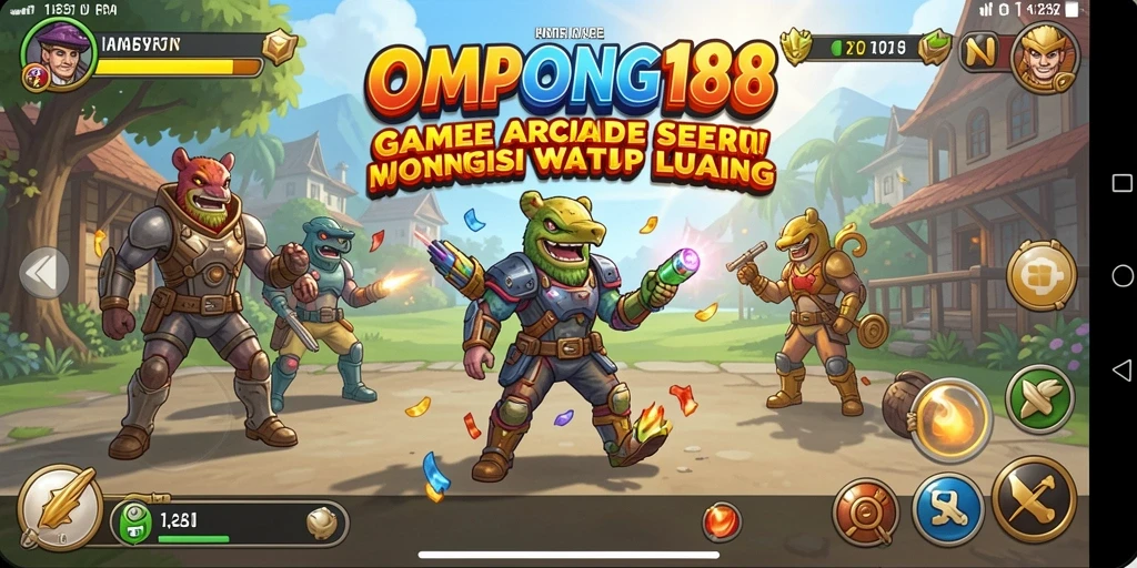 Tampilan layar gameplay OMPONG188 yang menarik dan penuh aksi.