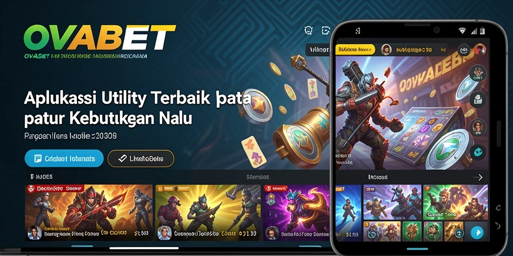 Tampilan antarmuka utama OVABET dengan fitur Utility yang menarik.