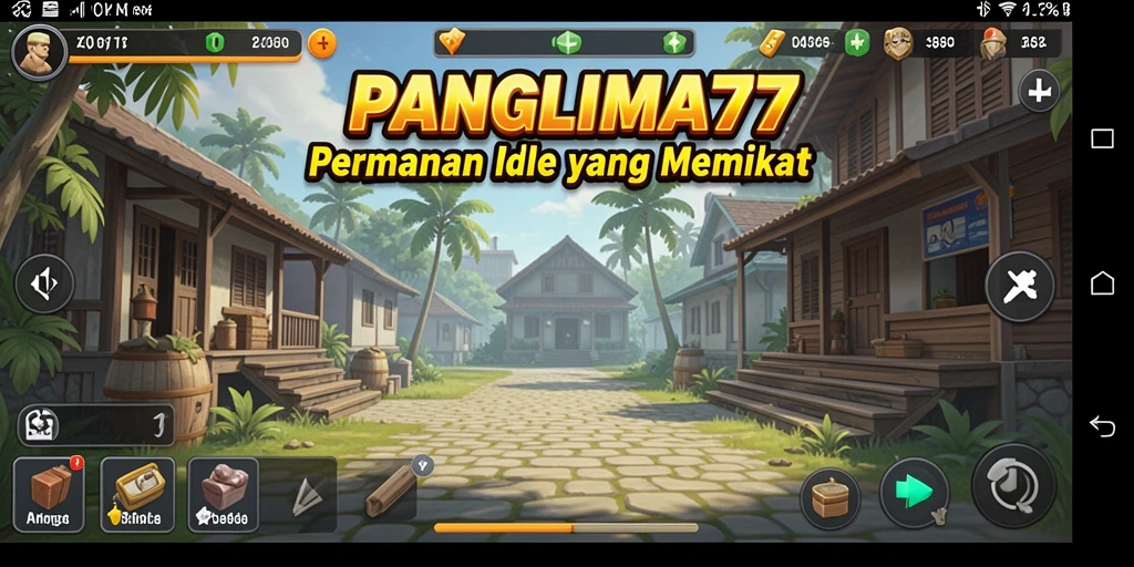 Tampilan gameplay PANGLIMA77 yang menarik dan penuh warna.