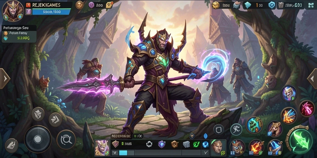 Tampilan aksi seru dalam gameplay ARPG REJEKIGAMES.