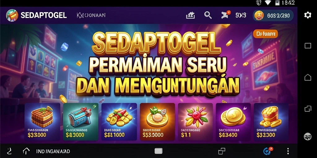 Gambaran gameplay seru dari permainan Slot SEDAPTOGEL.