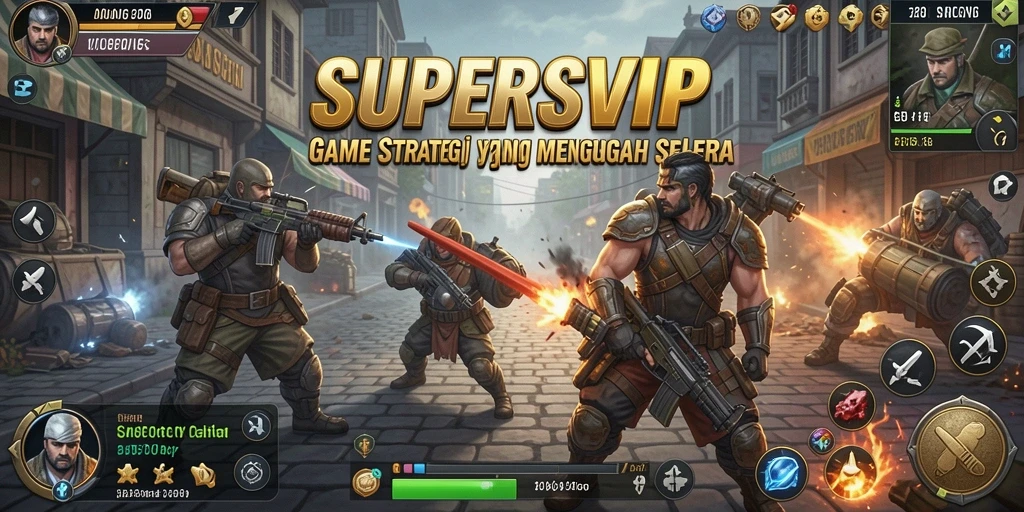 Tampilan gameplay SUPERSVIP yang penuh strategi dan aksi.