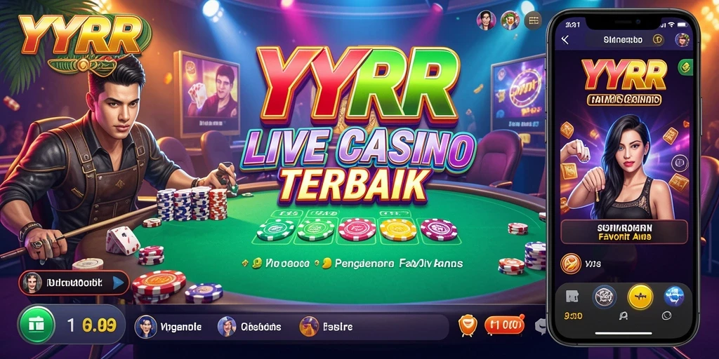 Screenshot YYRR menampilkan dealer langsung di meja roulette.