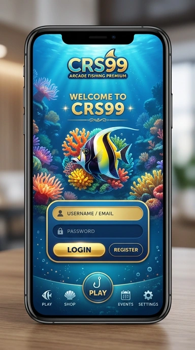 Tampilan utama aplikasi crs99 yang user-friendly dan menarik.